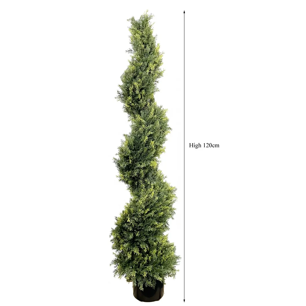 Factory Price Artificial Plants Cedar Cone-Shaped Topiary  Spiral Tree In Pot