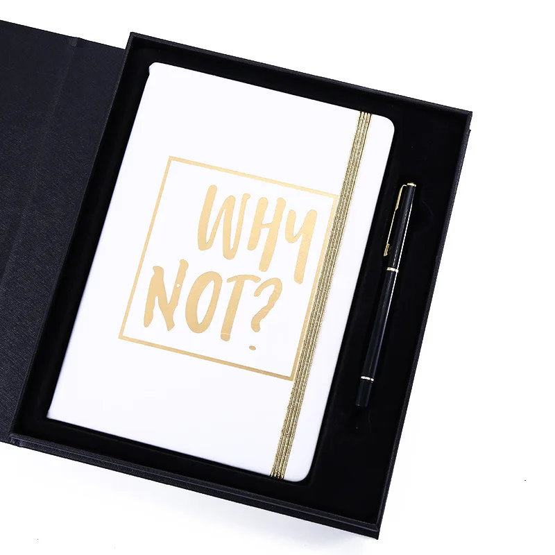 Custom Printing 2022 Hardcover Line Journal  Box Sets A5 Diary Notebook Gift Set With Pen