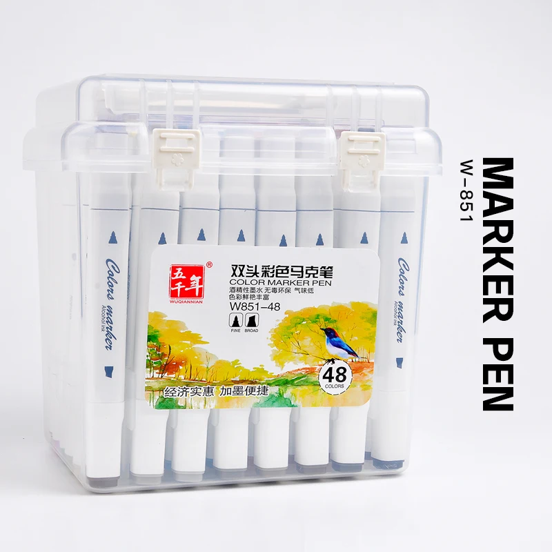Цветные пластиковые перманентные Маркеры Wuqiannian Factory
