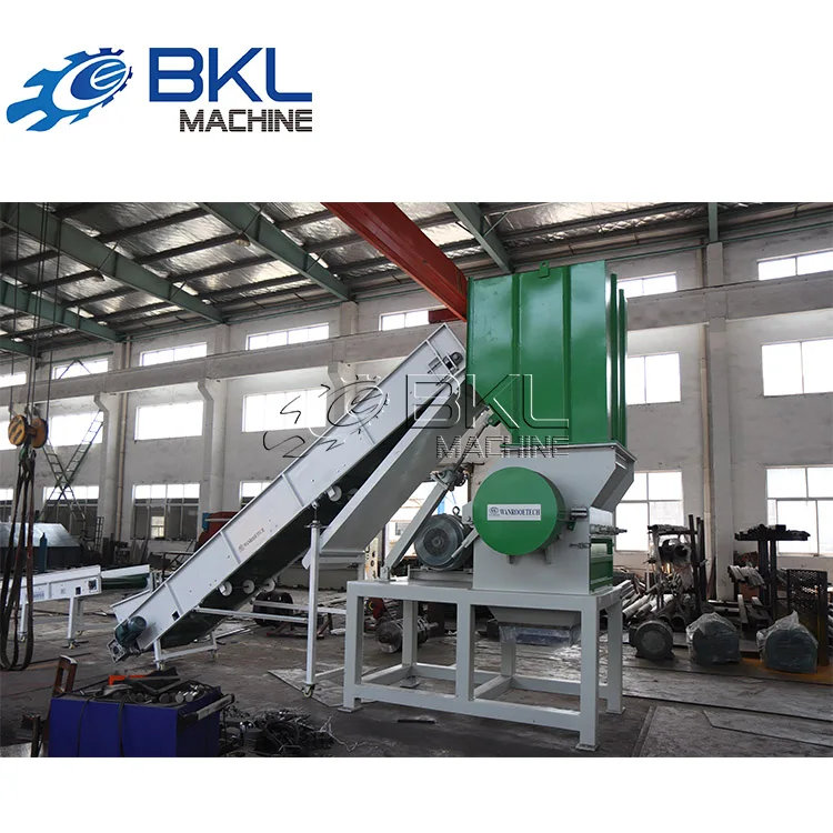 High output plastic waste rubber grinder shredder PET material crusher recycling machine line