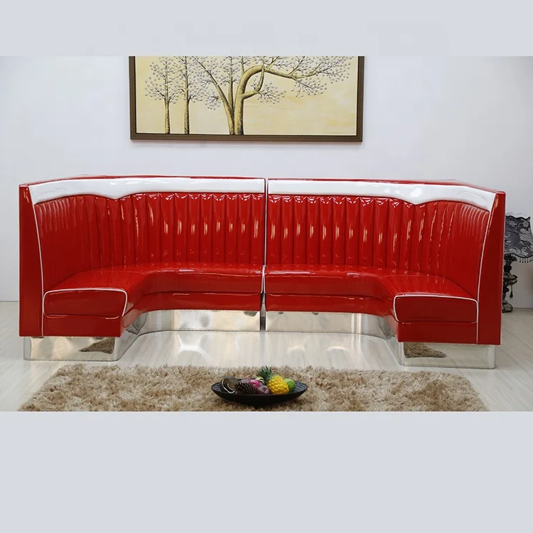 (SP-KS268)  Hot selling combination restaurant booths sets U leather restaurant sofa