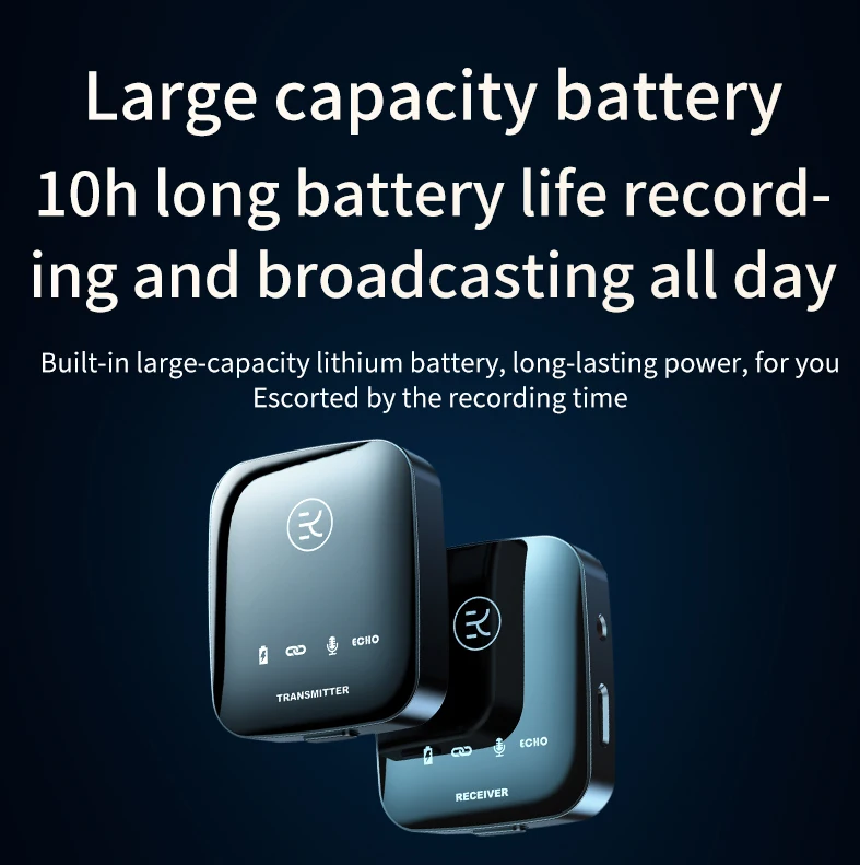 KINGLUCKY Mini 2.4g Wireless Microphone Youtube Camera Microphone Wireless Lapel Phone Mic Conference Wifi Interview Microphone