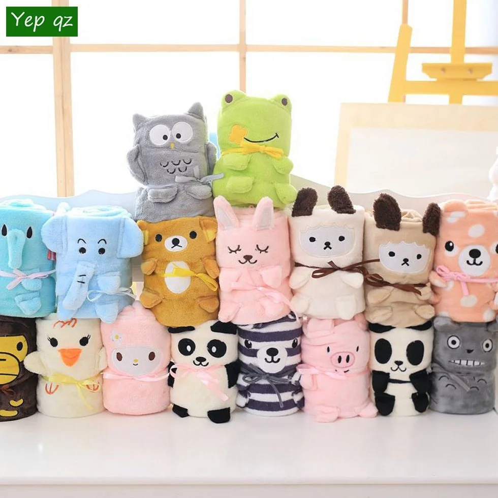 
Wholesale 2019 new stylish portable quilt for children custom animal baby blanket pillow cartoon 