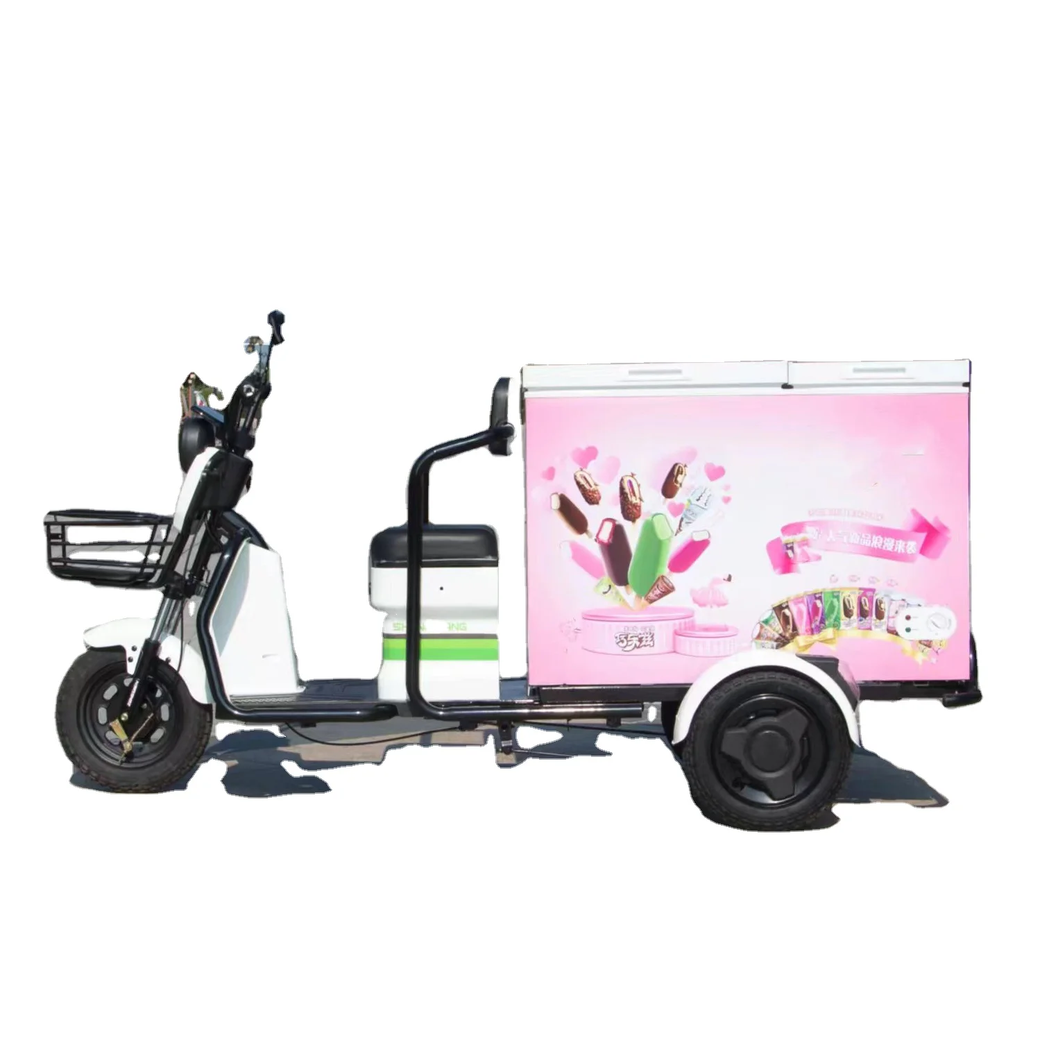 Tricycle Efficient Solution Three-Wheeler Refrigerated Cabinet Freezer Cargo Convenient Delivery for Urban Areas For Popsicle