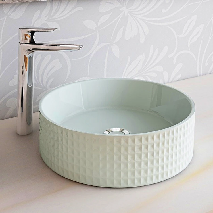 HUIDA легкие голубые самоочищающиеся глазурованные раковины для столовой маленького размера художественные раковины для ванной комнаты