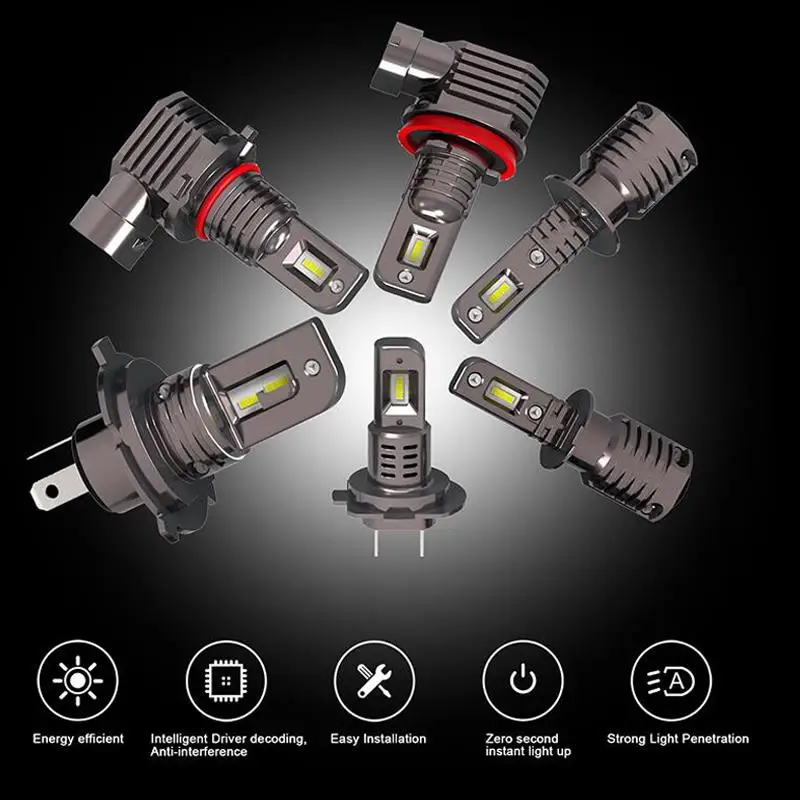 Manufacturer price H7 H18 Led bulb 60W Halogen Replacement h7 led canbus H7 H18 Auto LED Headlight Bulb