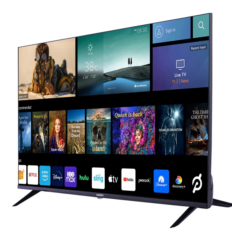 Weier manufacturer 4K TVs Television 24 32 40 43 50 55 65 Inch LED smart TV Suppliers