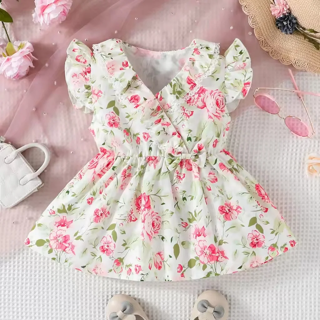 2024 Baby Girls Dress Cute summer Baby sleeveless dress Girls cotton Princess dress