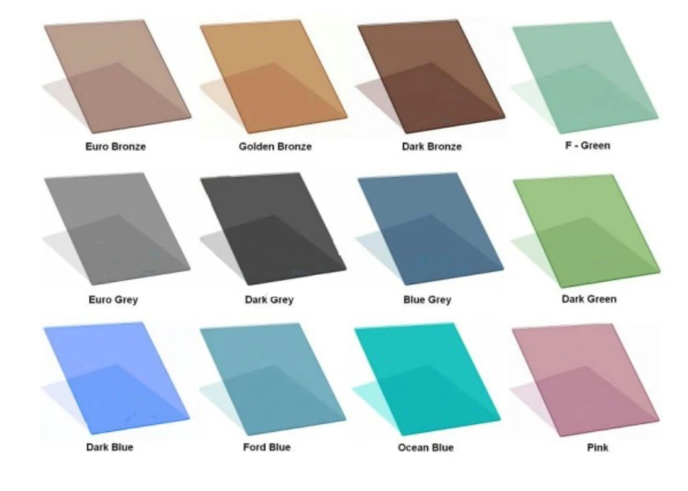 4mm 5mm 6mm 8mm 10mm 12mm tinted tempered glass panel