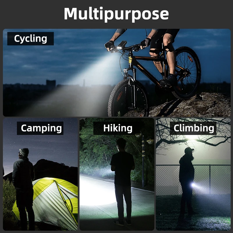 WEST BIKING New Highlight Bicycle Front Light Outdoor Mountain Road Bike Cycling 1000Lumen LED Headlight USB Rechargeable Light