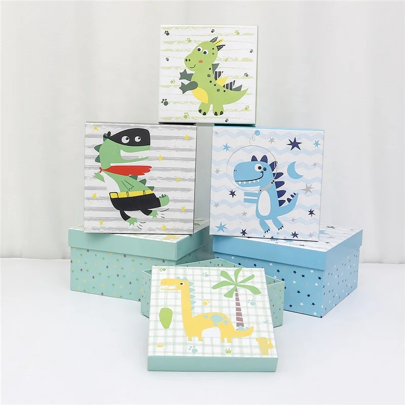 Hongxi экологически чистые высококачественные дешевые многоразовые персонализированные идеальные цветные Мультяшные Детские сувениры бумажные подарочные милые коробки