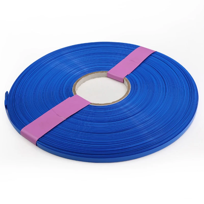 
30-500mm Lay-flat Width PVC Heat Shrink Wrap Tube Blue Color for 18650 Battery pack 