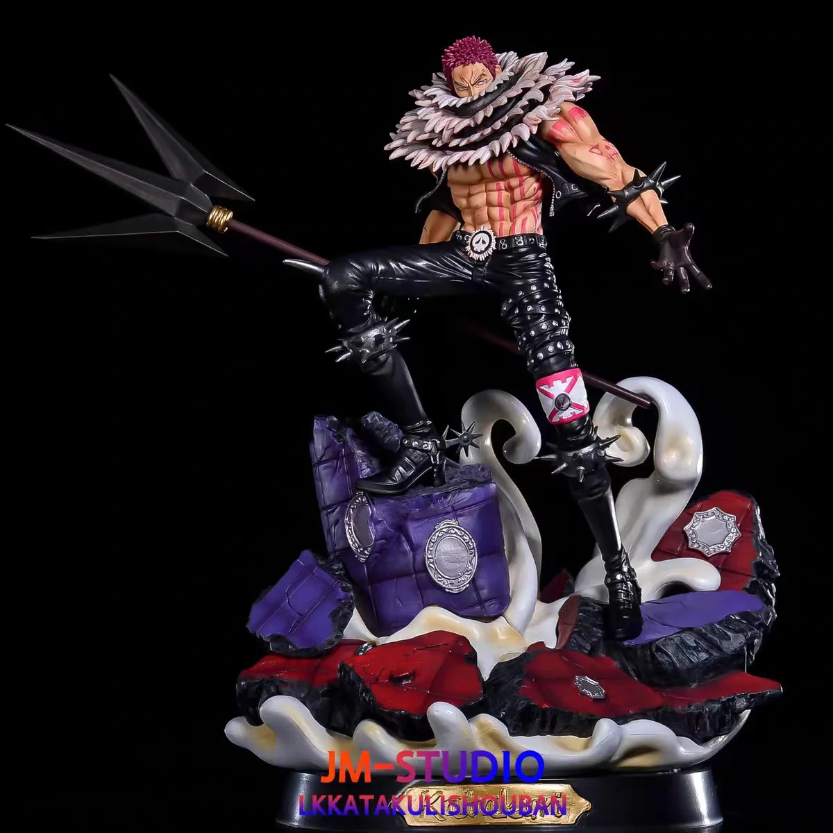 37CM Big Size Anime Figure Charlotte Katakuri Figurine 1 Piece BIG MOM PVC Anime Figuras Japanese Model Toy Doll Anime Statue