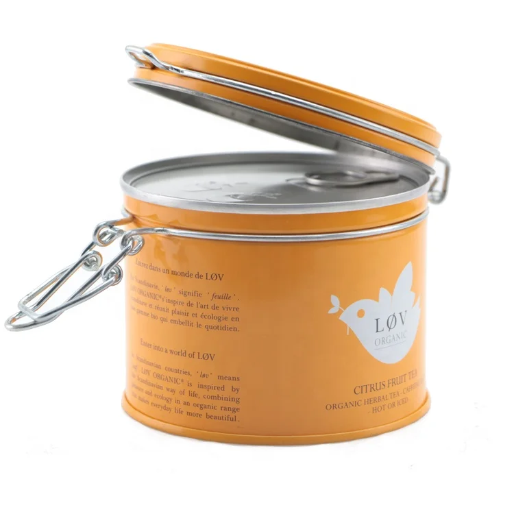 Customized Empty Food Grade Metal Round Shaped Coffee Tin Can With Degassing Valve