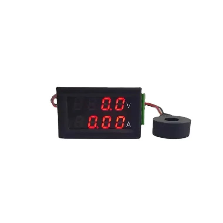 AC 50-500V Digital LCD Voltmeter Ammeter 10A 50A 220V Voltage Current Meter Tester Detector Dual Digital Voltmeter