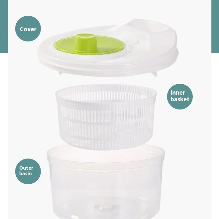 Multifunctional Home Kitchen Salad/Fruit/Dry Vegetable Dehydrator Handy Hand-Crank Draining Gadget Sink Aluminum Plastic