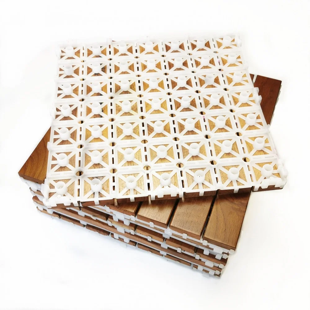 Garden outside burma teak wood decking tile