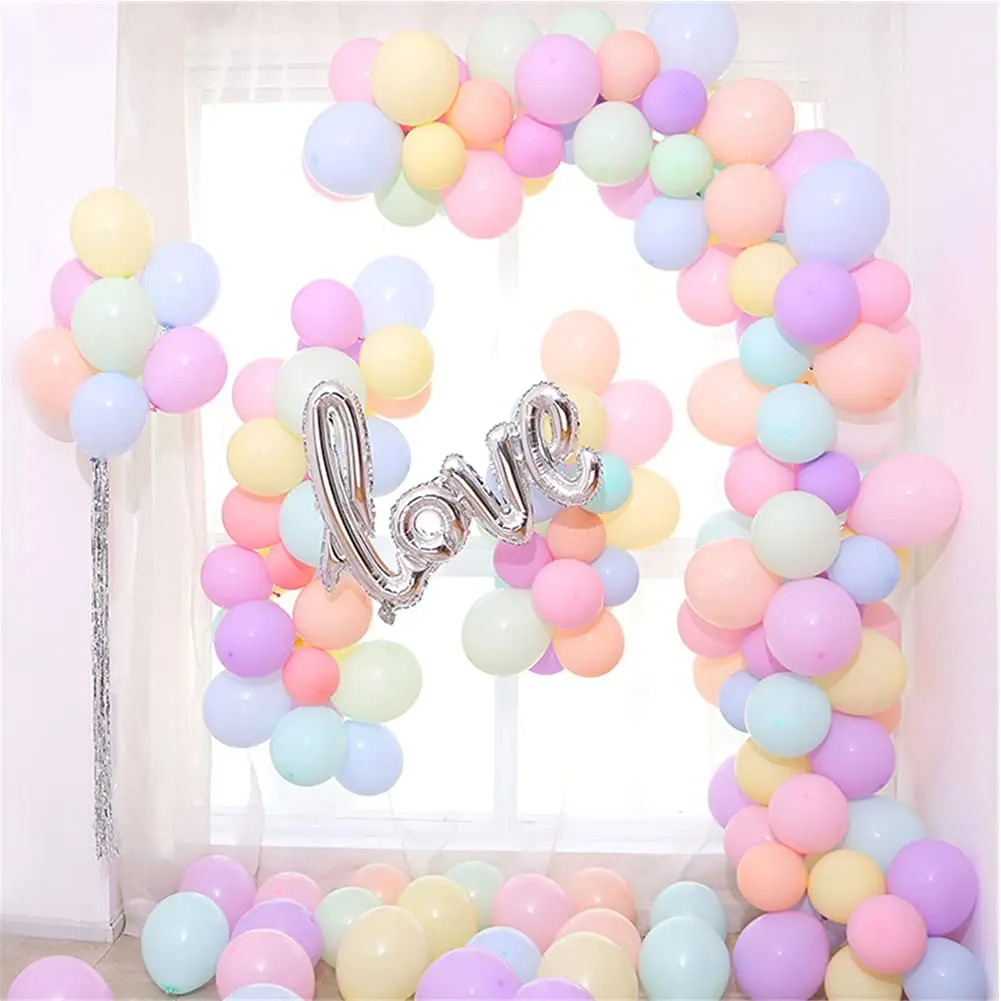 100 Helium Balon 12 Inches 18 inch Pastel blue pink Rainbow Macaroon Color Ballon Macaron Latex Balloons for party decoration