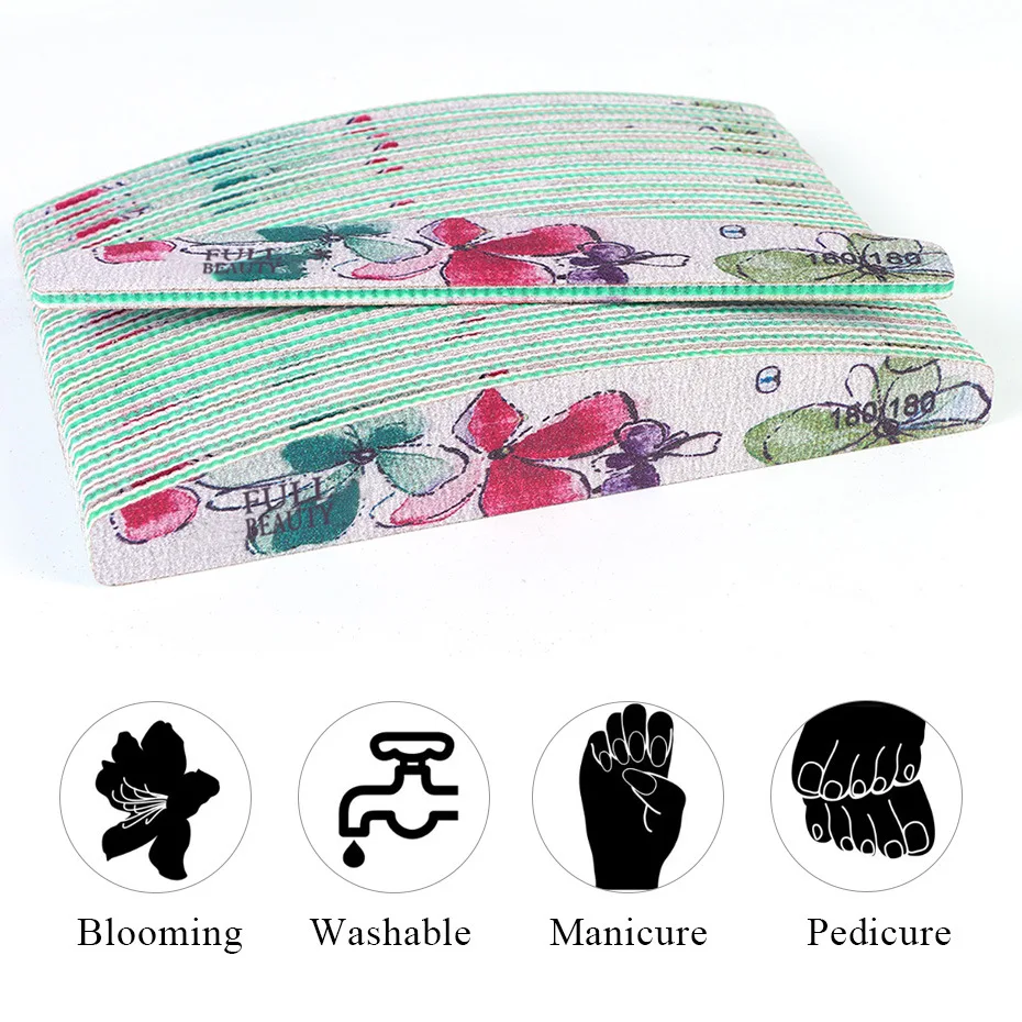 Профессиональные пилки для ногтей 1 шт. баффер блока педикюр маникюр 80/80 полировка шлифовка пилка одноразовые шлифовальные инструменты