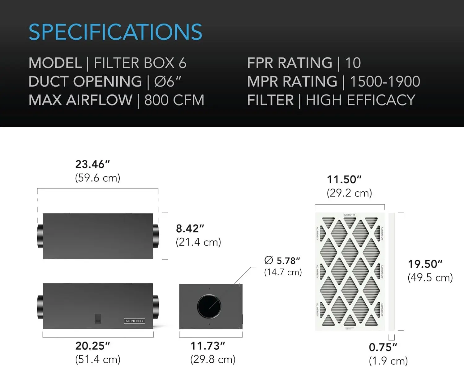 Fresh Air Pm2.5 Air Duct Filter Box Indoor Air Purification Filter Box For Ventilation System