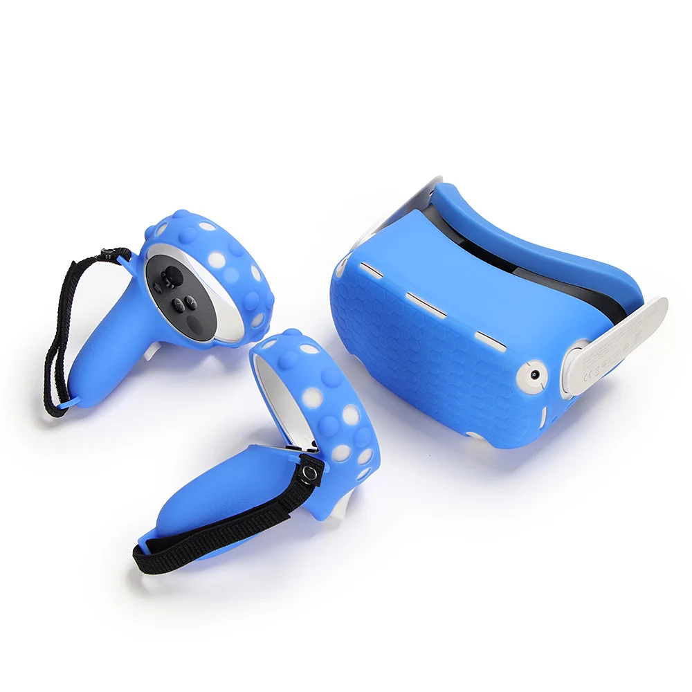 Protective Cover Set Touch Controller Shell 6 in 1 Protective Case  Handle Grip With Strap For Oculus Quest 2 VR Accessories