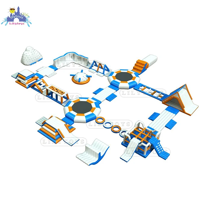 Lilytoys 3 years warranty inflatable water park equipment water park inflatable floating lake inflatables