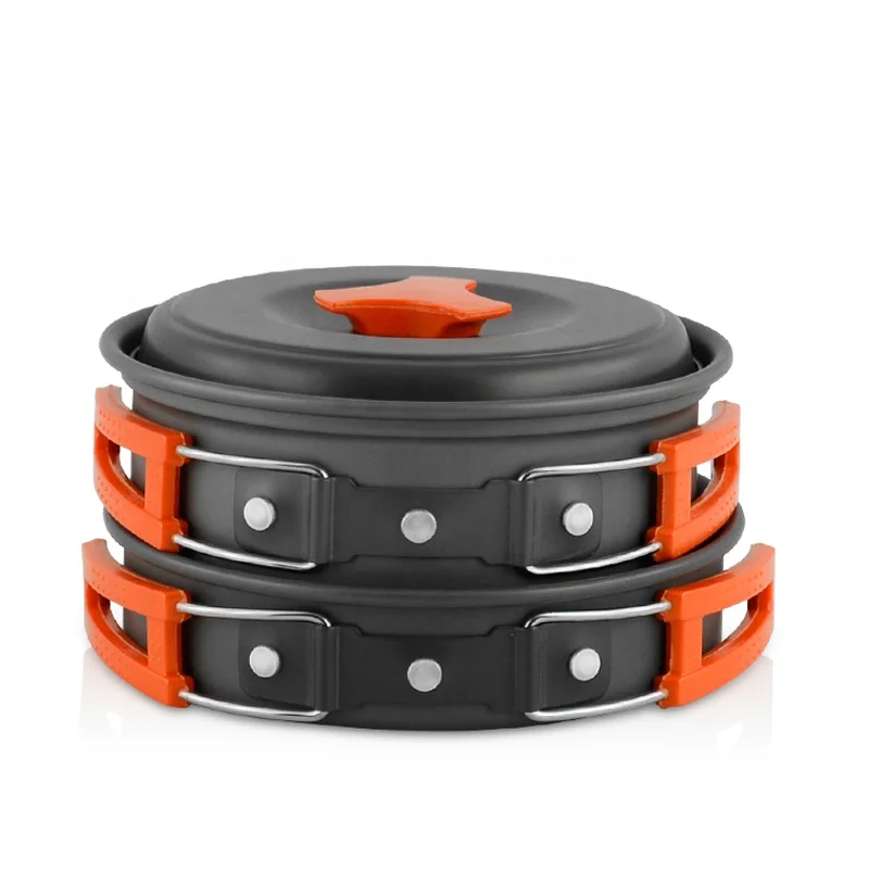 Backpacking Mess Kit Tool Lightweight Folding Hiking Accessories Cooking Pot Anodized Aluminum Camping Cookware