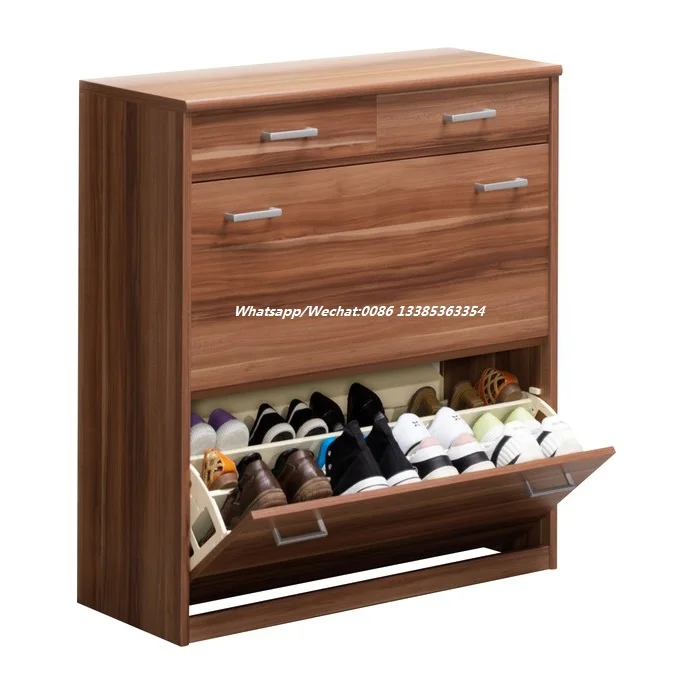 Factory wholesale wooden melamine particle board MDF shoe rack cabinet furniture modern for living