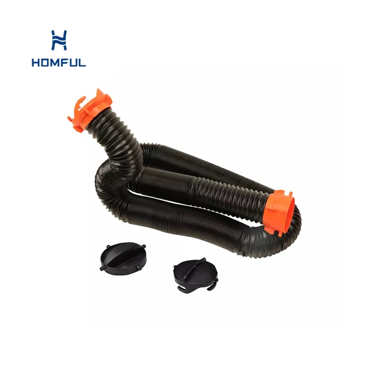 HOMFUL PP Черный 20 футов RV канализационный шланг в