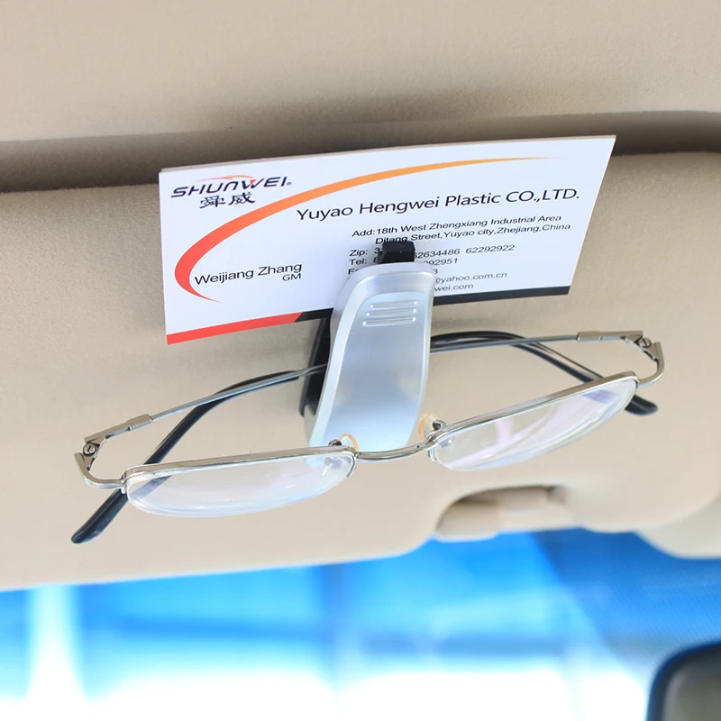 promotional sunglasses organizer car glasses holder clip for cars sun visor clip on