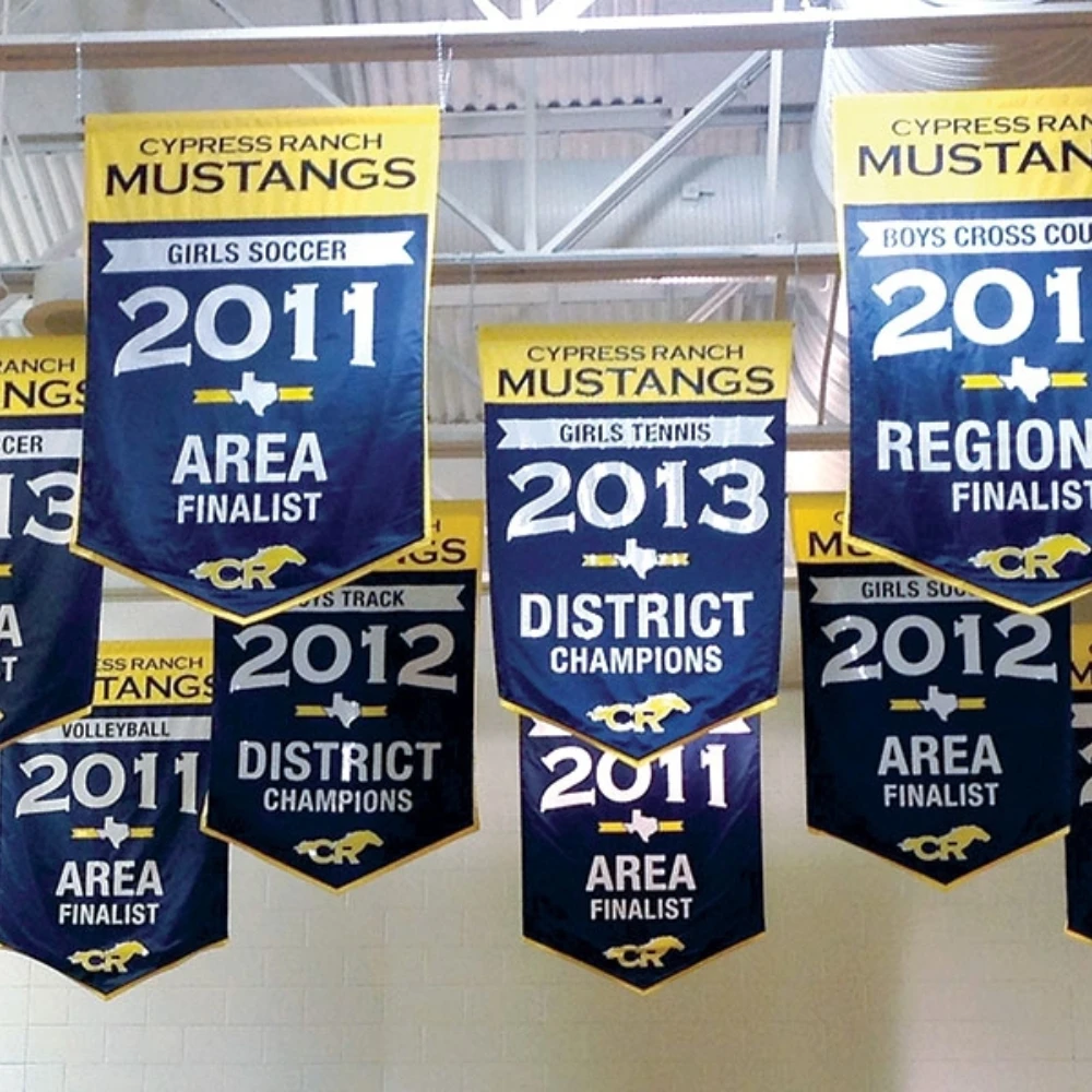 Custom Championship Banners National College School Teams LOGO Flags Digital Printing  Education End Users