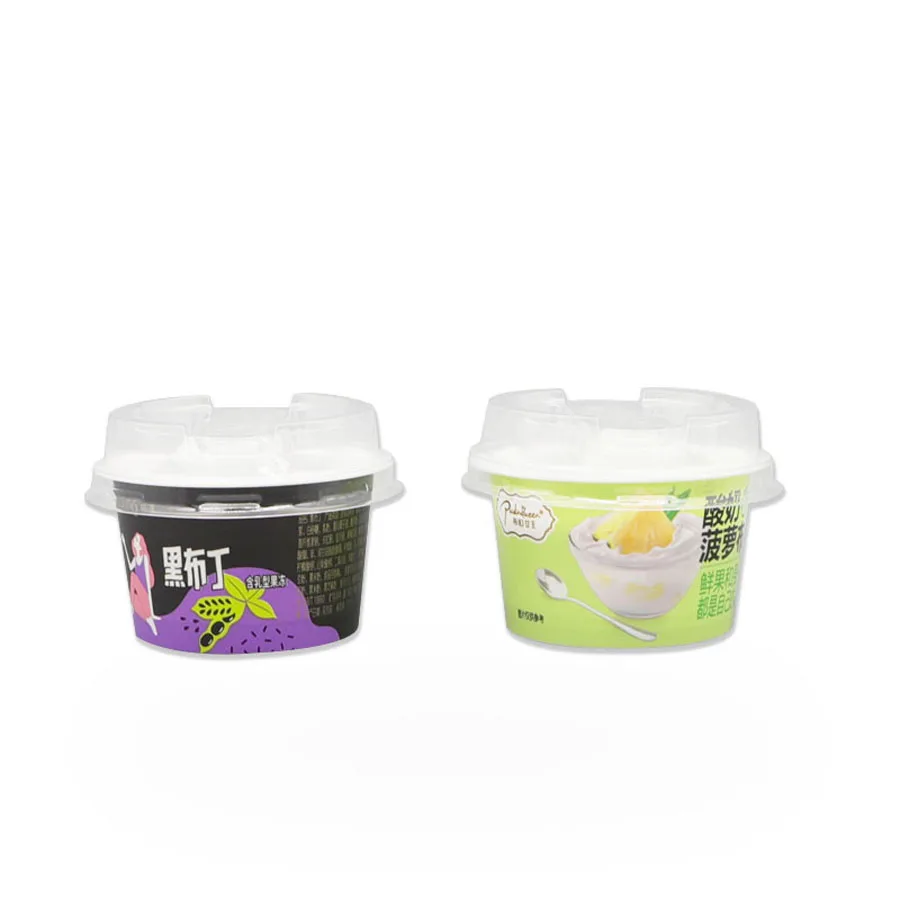 Premium IML Wholesale Customized plastic pudding cups with lids Plastic cup Packaging cup