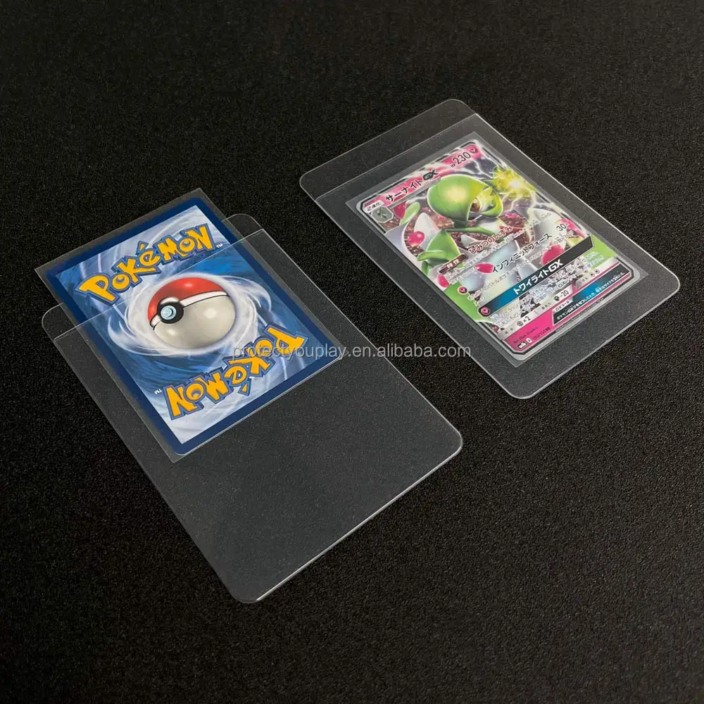 Ультрапрозрачный Профессиональный Полужесткий защитный чехол с карманом для карт для покемона, футбола, баскетбола, занятий спортом
