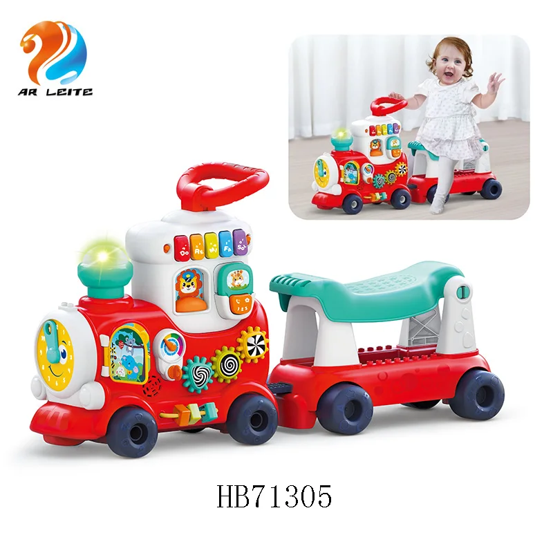 Wholesale Early Educational Toys Kids Funny Mini Train Toy With Music And Light High Quality Baby Learning Walking Ride On Car