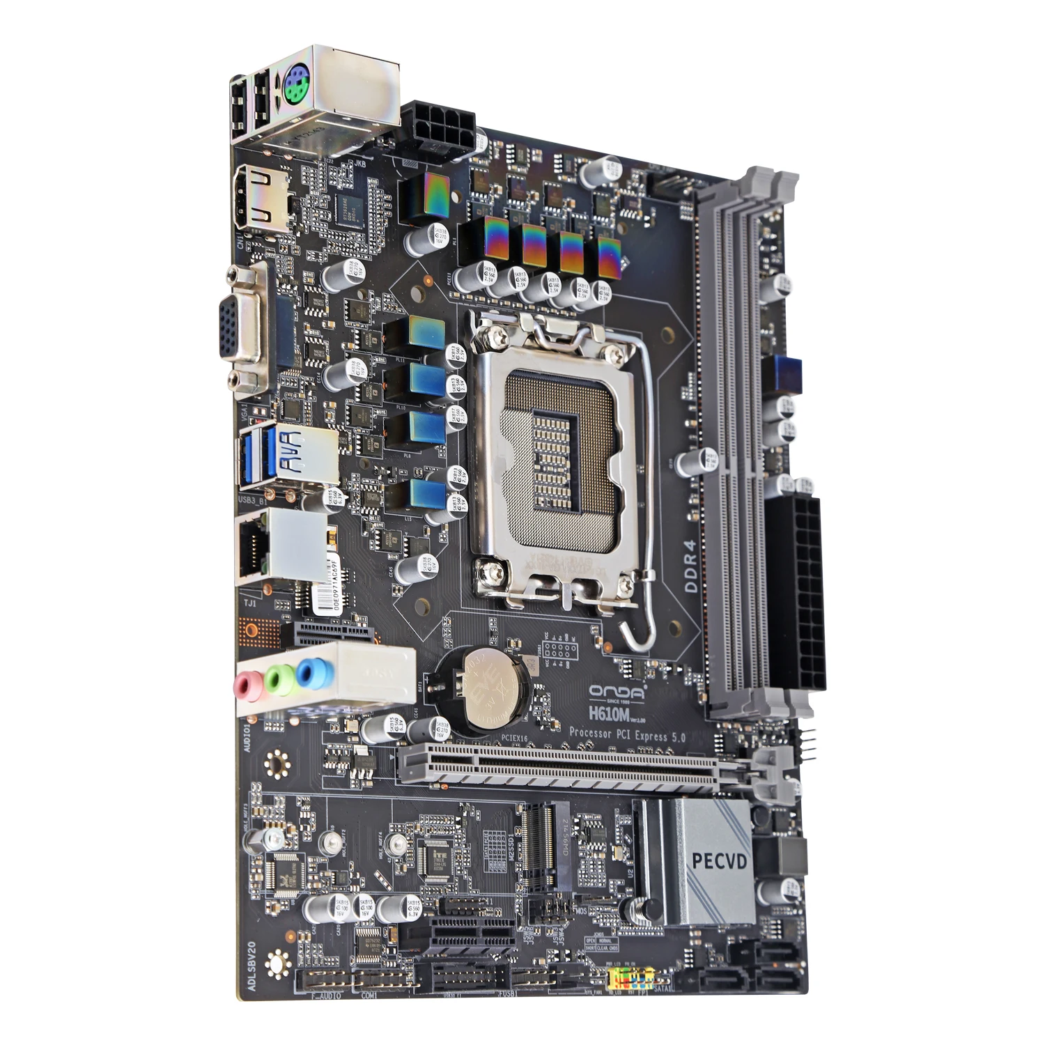 H610M Intel H610 Chipset motherboard with Onboard 2* 288-PIN DDR4 SDRAM Slot Support VGA/ HD