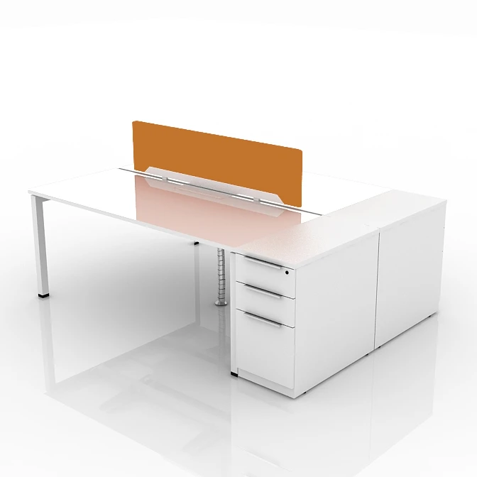 Modern Open Modular 4 Person Workstation 6 Seater Office Furniture Workstation