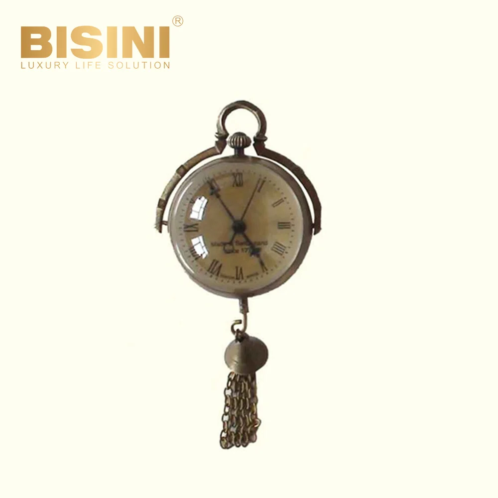Spherical Antique Handy mechanical clock Creative retro baubles Vintage Pure copper pocket watch