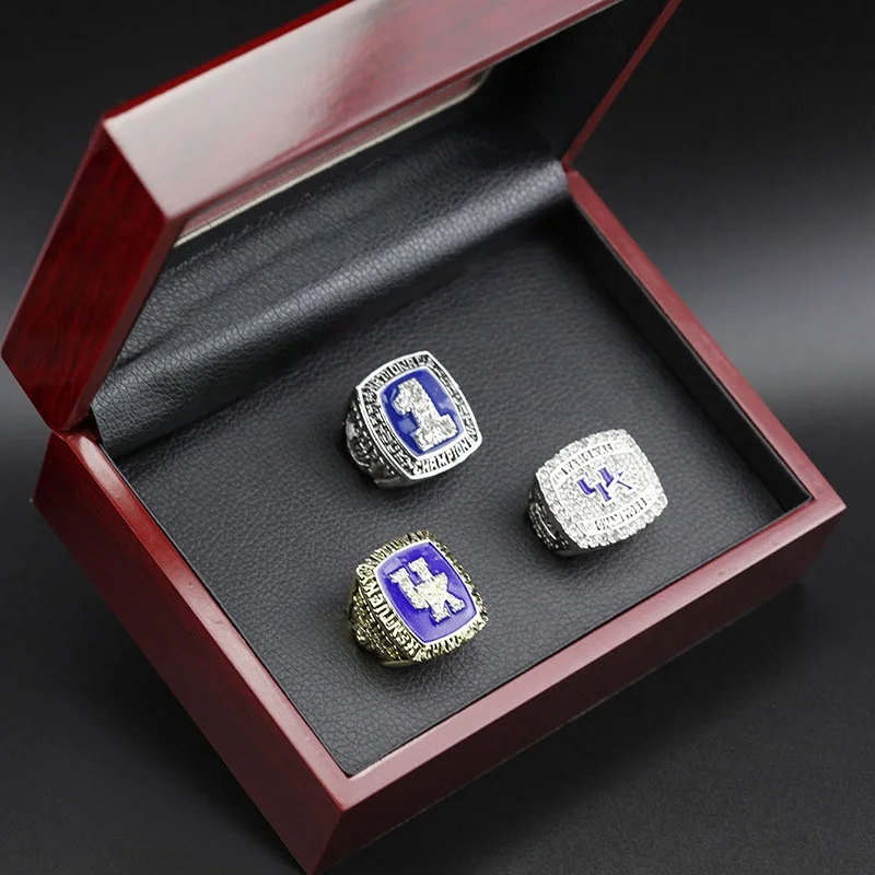 1996 1998 2012 NCAA Kentucky Wildcat Ring университетское кольцо из трех предметов Кольцо чемпионата Великобритании