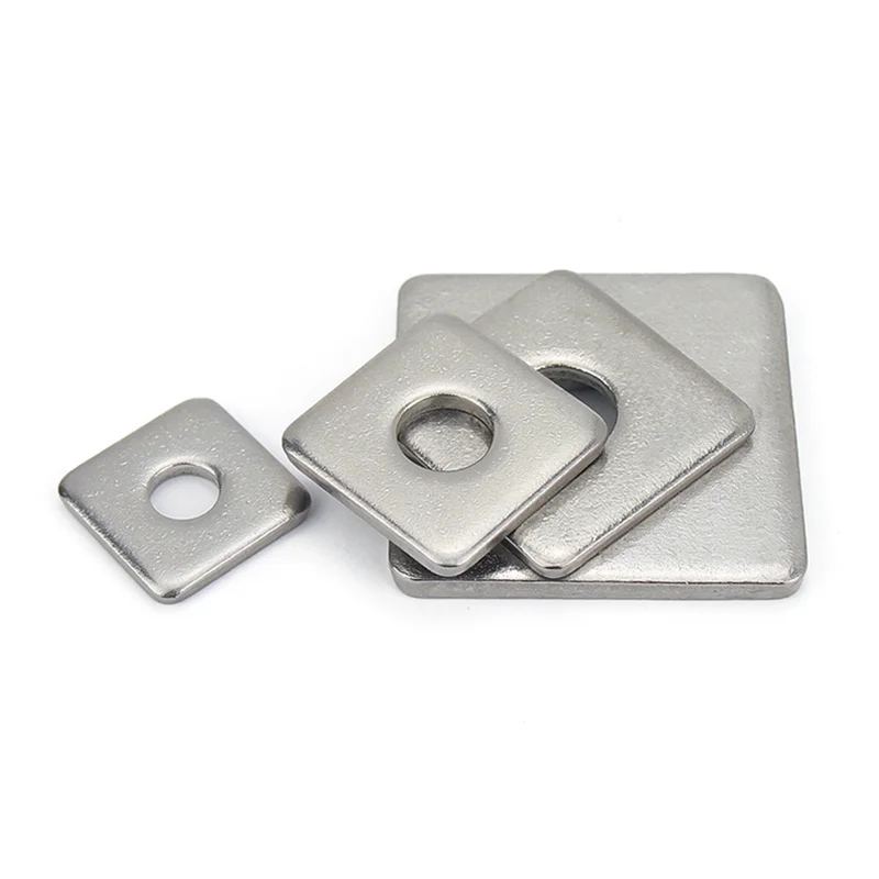304 A2 Stainless Square Flat Washers M3 M4 M5 M6 M8 M10 M12 M14 M16 Steel Flat Pad Spacer Gasket