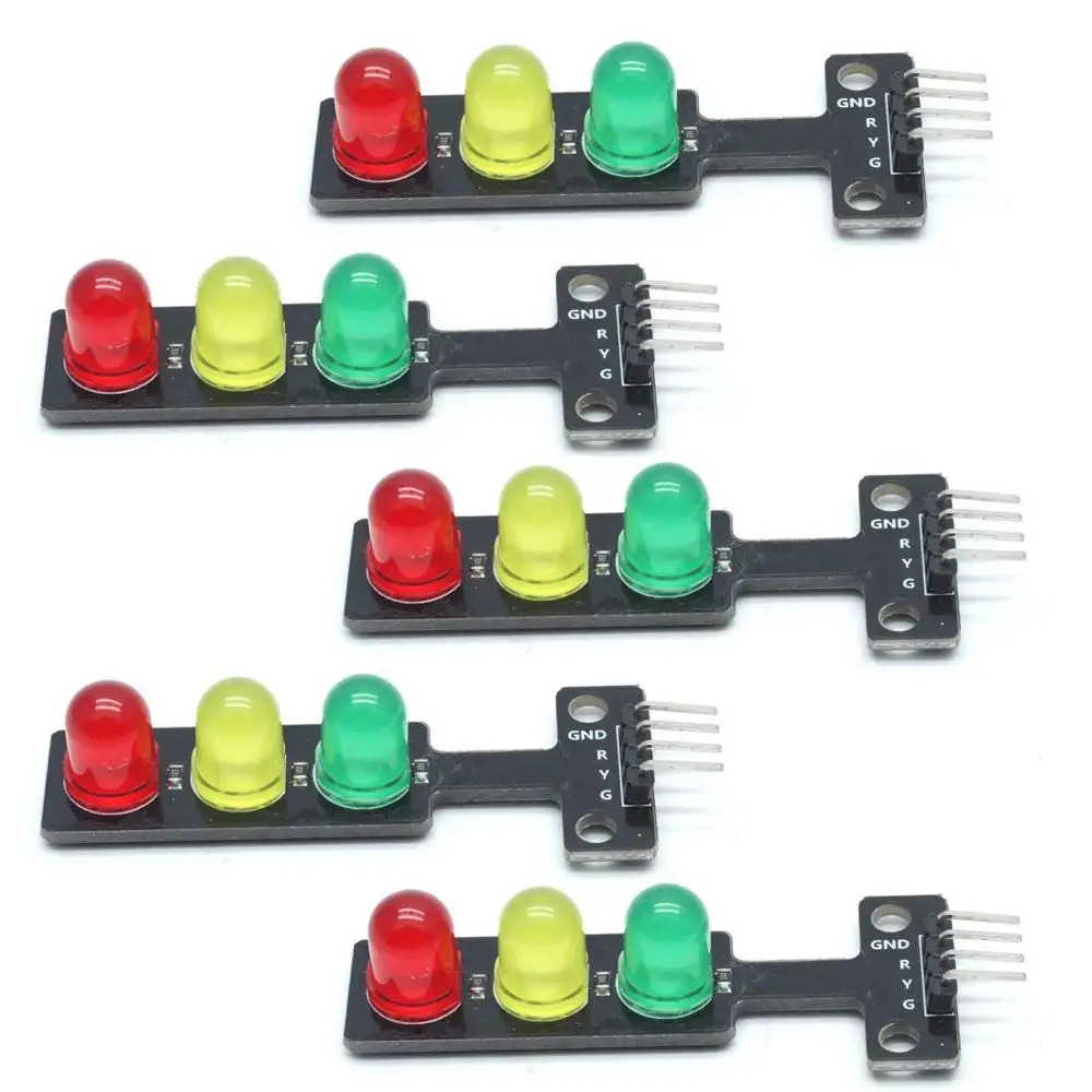 Мини 5 в светофор светодиодный дисплей модуль красный желтый зеленый 5 мм LED RGB-Светофор для светофора модель системы