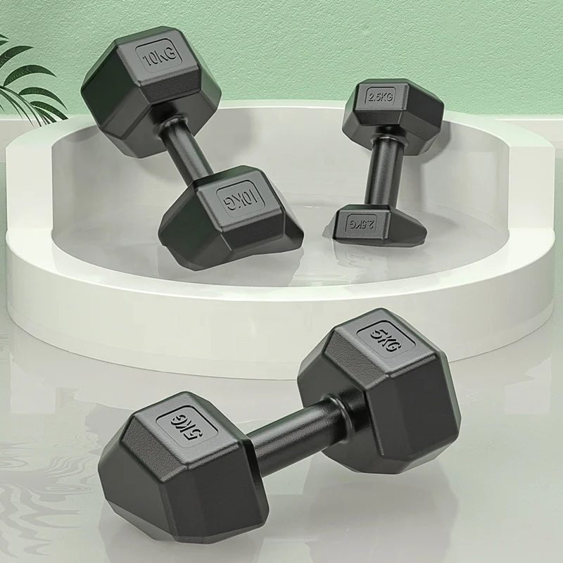 Фитнес-оборудование для домашнего тренажерного зала, мужские бетонные гантели, шестигранные гантели, купить онлайн