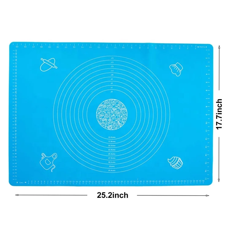 Silicone Baking Mat Set Kneading Silicone Rolling Dough Mat Extra Large Silicone Pastry Mat with Measurements