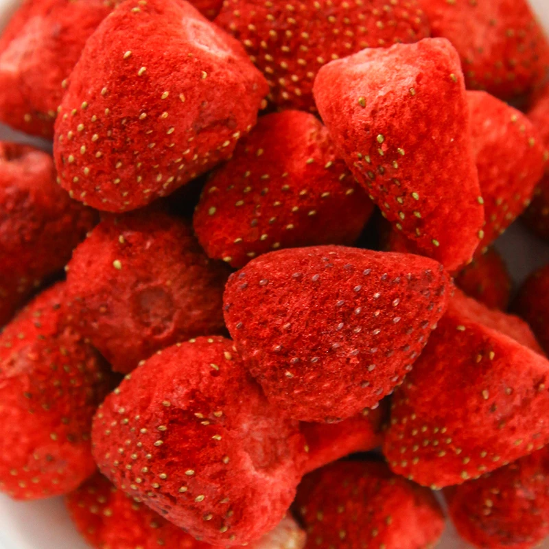 Healthy snack sweetened dried fruits freeze dried strawberry