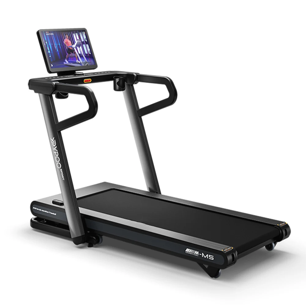 YPOO  foldable treadmill with YPOOFIT APP 15% incline home fitness folding running machine portable treadmill