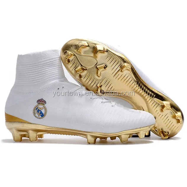 
2020 Men Sports High ankle indoor Football boots shoe Messi CR7 Turf Soccer Shoes 