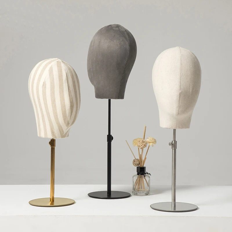 Wholesale Female Fabric Cover Mannequin Head Display for Hair Wig Hat Glasses Earring Head Stand