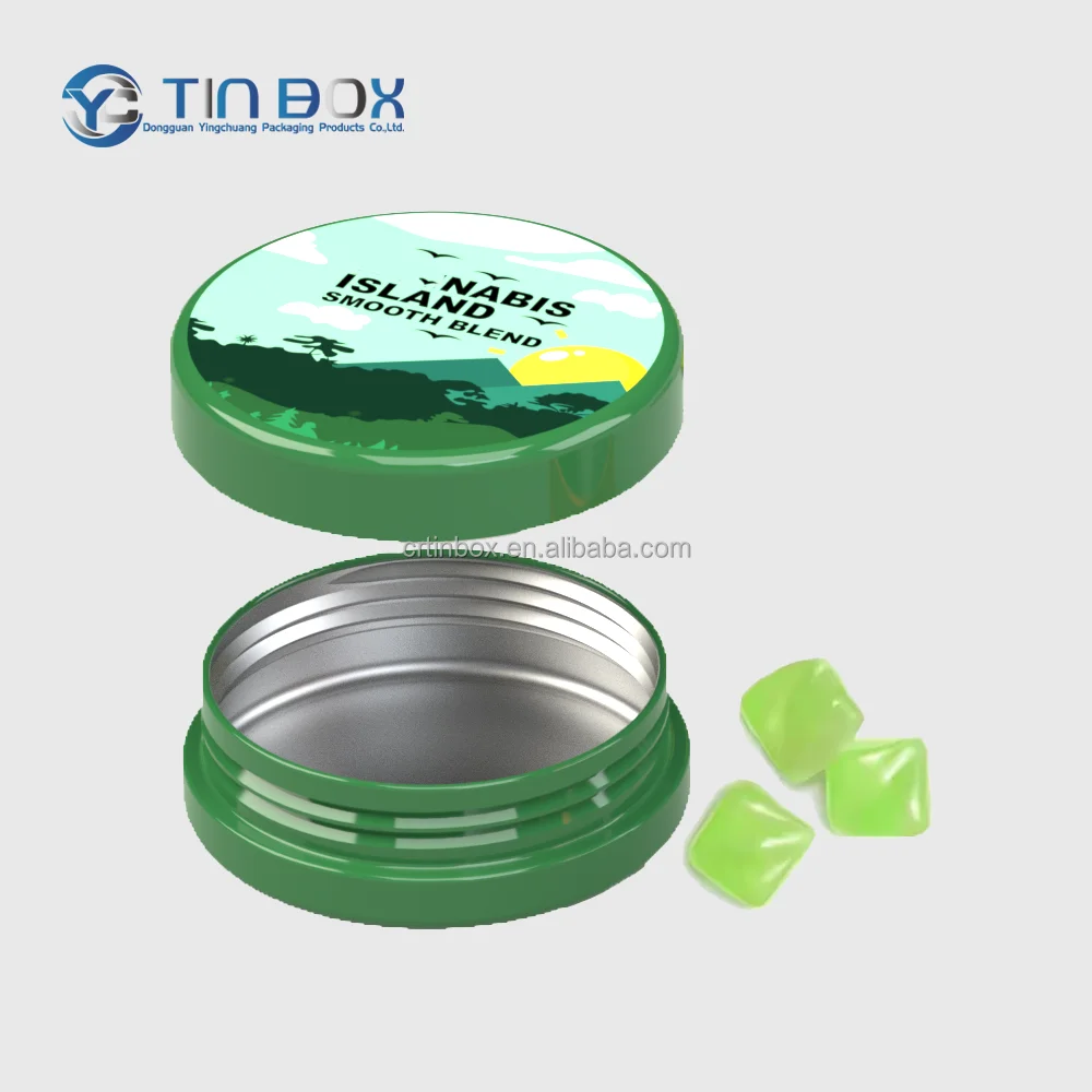 Child Safe Metal Tin Case Round Airtight Food Grand Tin Box Containers Cr Tin Box For Chocolate Mint Candy