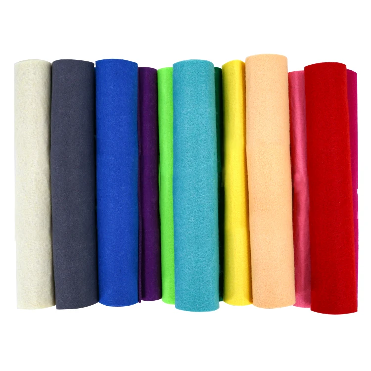 1mm 2mm 3mm needle felt polyester felt sheet fabric nonwoven felt fabric roll