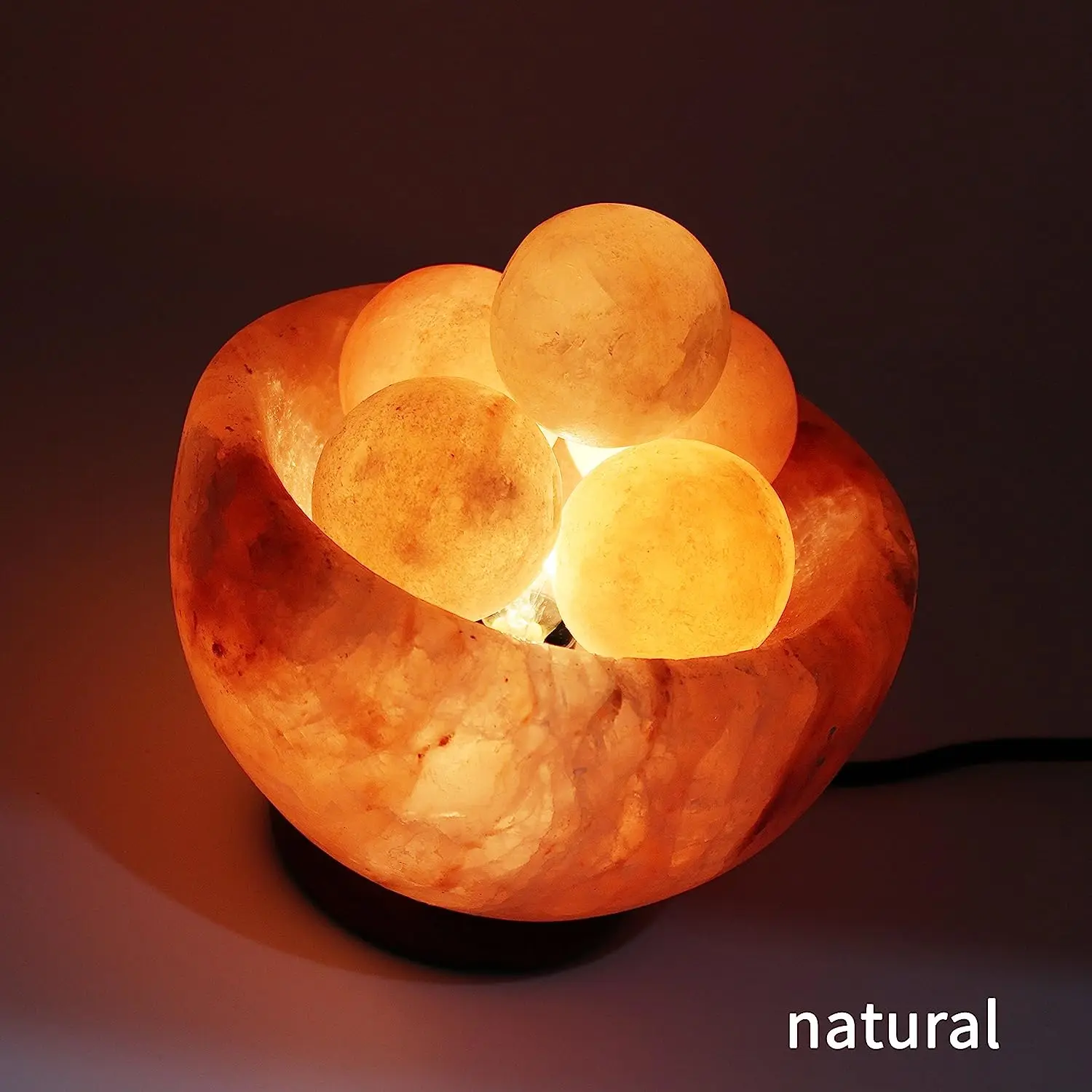 Himalayan Salt Lamp Bowl Natural Rock Salt Lamps with Stones, Unique Home Decor Zen Gifts Spa & Meditation Accessories