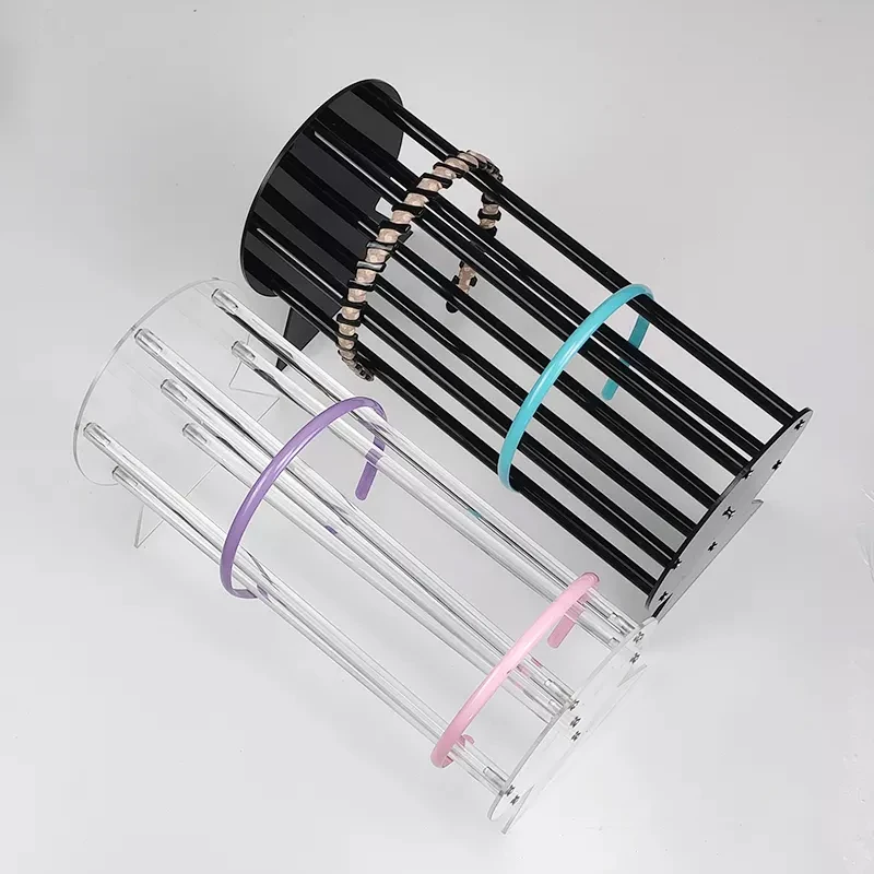 Factory Wholesale Acrylic Headband Display Organizer Shelf Hairpin Accessories Station Plexiglass Headband Display